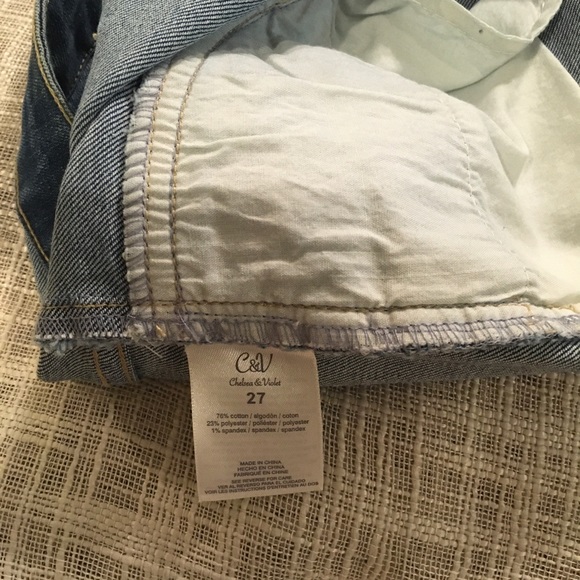 Chelsea & Violet Denim Fringe Shorts 27 FREE SHIP - Picture 5 of 5